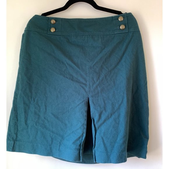 Talbot's Raised Twill Pleated A-Line Skirt - Picture 2 of 6